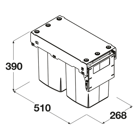 Hideaway Compact Waste Bin