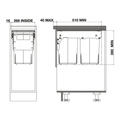 Hideaway Compact Waste Bin
