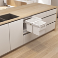 Hideaway Compact Waste Bin in Arctic White