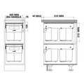 Hideaway Compact Waste Bin in Arctic White
