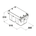 Hideaway Compact Waste Bin in Arctic White