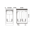 Hideaway Compact Soft-Close Waste Bin in white