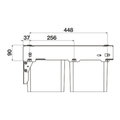 Hideaway compact soft-close waste bin in cinder