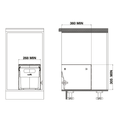 Hideaway compact soft-close waste bin in cinder