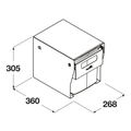 Hideaway compact soft-close waste bin in cinder