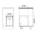 Hideaway Compact Waste Bin in Cinder