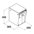 Hideaway Compact Waste Bin in Cinder