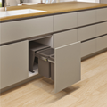 Hideaway compact waste bin in Cinder