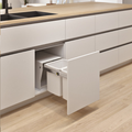 Hideaway compact waste bin in Arctic white