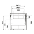Hideaway compact waste bin in Arctic white