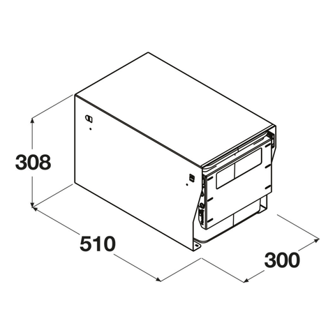 Hideaway compact waste bin in Arctic white