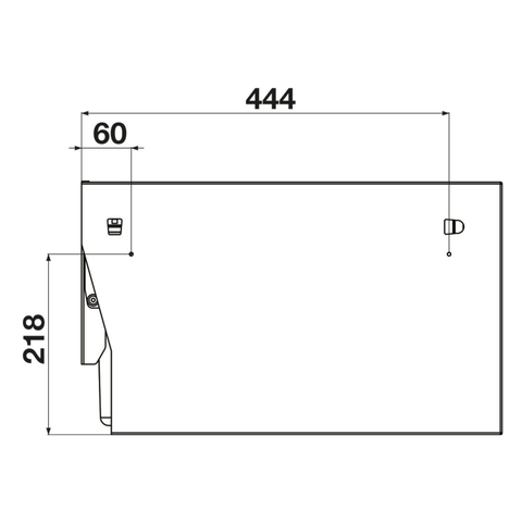 Hideaway compact waste bin in Arctic white