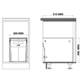 Hideaway Compact Waste Bin