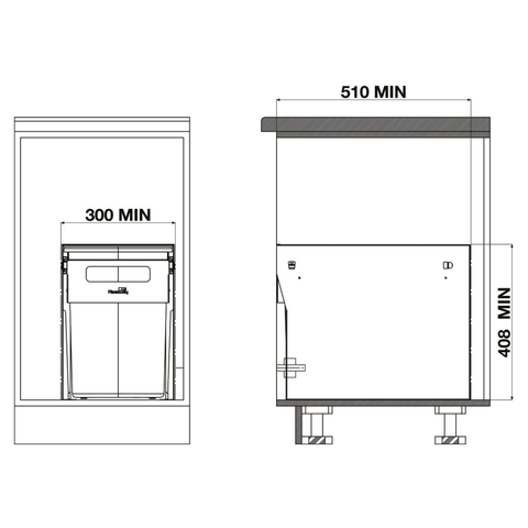 Hideaway Compact Waste Bin