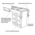 Hideaway Concelo Laundry Hamper in Arctic White