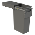 Hideaway Compact Soft-Close Waste Bin in cinder
