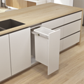 Hideaway Compact Soft-Close Waste Bin in white