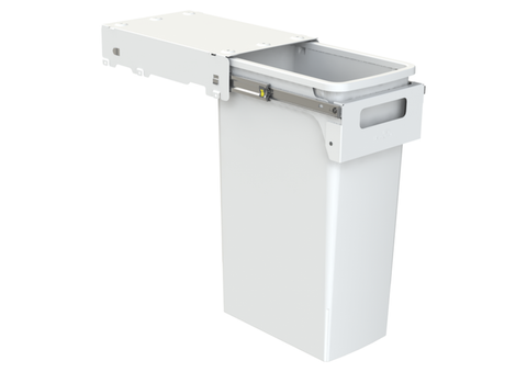 Hideaway Compact Soft-Close Waste Bin in white