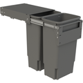 Hideaway Compact Soft-Close Waste Bin in cinder