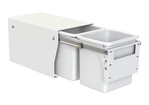 Hideaway compact waste bin
