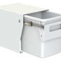 Hideaway compact soft-close waste bin in cinder