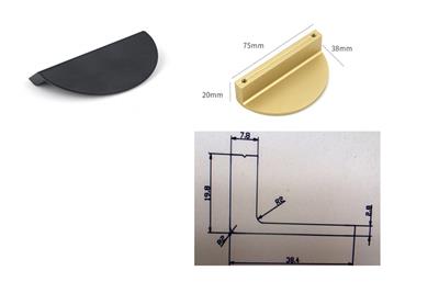 Krome Half Moon Handle 64mm