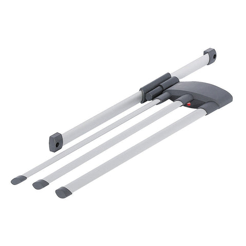 Hailo Alu-Line Towel Rail in silver anodised aluminium