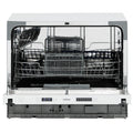 Hafele Compact Dishwasher Brand: Häfele Features: 6 Place settings6 Wash programs1-24 Hour delay startElectronic controls49 dBA Max noise levelMEPS/WELS: 2.5/3.5 Stars Wash Programs: IntensiveHeavy90 MinGlassRapidNormal Dimensions (H x W x D): 452 x 550 x