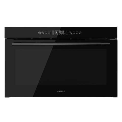 Häfele 60cm 11 function oven in black glass