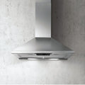60cm or 90cm Hafele Rangehood Tapered Canopy Features: 500 m3/hr extraction2x LED 3W3 Speed settingsSlider controlsAluminium grease filters68 dBA Max noise level Version: 60cm90cm Dimensions. (mm): 864 x 900 x 450mm Duct Outlet size: 150mm Notes: Charcoal
