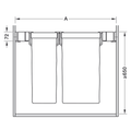 Kesseböhmer Conero Laundry Hamper Pull-Out Set in black