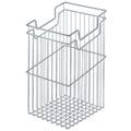 Laundry Basket - For Base Units Finish: Chrome plated polished Depth: 260 mm Height at rear: 365 mm Height at front: 420 mm Version: With handle recess Front panel fixing: Suspended on mounting rail Supplied with: Flap-Ex flap stay and mounting rail Hafel