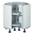 Kesseböhmer Mondo Revolving Corner Unit in white