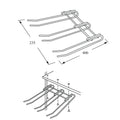 18 Glass Holder Please note: Product can take up to 10 business days to be shipped! Version: 18 Glass Capacity3 rows x 6 glasses each Material: Steel Finish: Chrome plated, polishedChrome plated, matt Notes: Allow minimum 75mm spacing between installed gl