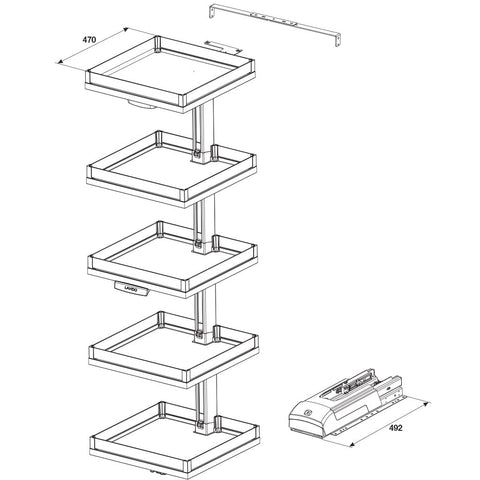 Kesseböhmer Convoy Lavido pull-out pantry