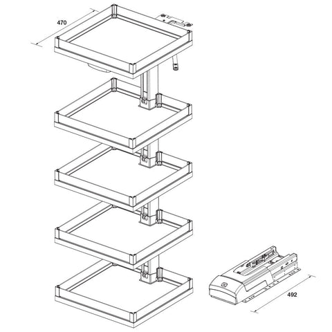 Kesseböhmer Convoy Premio pull-out pantry