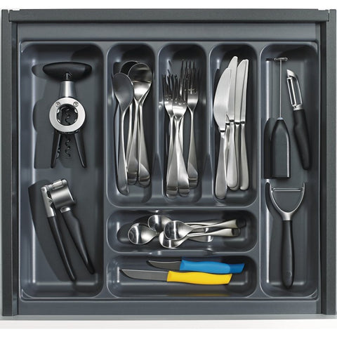 Hettich OrgaTray 440 Cutlery Insert – Plastic, Anthracite