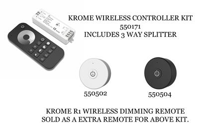 Krome Wireless Remote+Dimmer With 3 Way Splitter