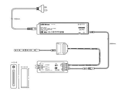 Krome Wireless Remote+Dimmer With 3 Way Splitter