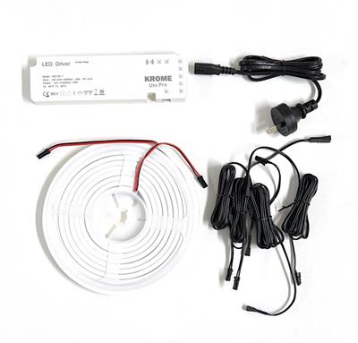 Krome Neon Flex Kit 4m Roll + Power Point Supply
