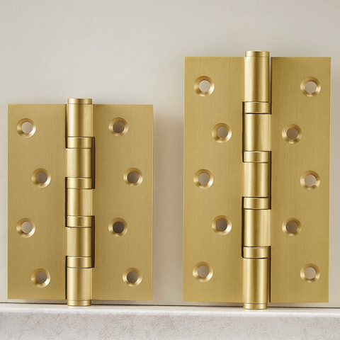 Smooth Solid Brass Butt Hinge | Gold S - M