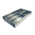 Stainless Steel Cutlery Tray - 474 mm depth Area of application: Suitable for Häfele Alto Drawers and Blum Tandembox Drawers with a depth of 500 mm Depth: 474 mm Height: 64 mm Material: Stainless steel and plastic, grey Note: Cutlery Tray configurations w