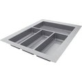 Classico 450 Cutlery Tray Area of application: Suitable for drawers with a depth of 400 or 450 mm Material: Plastic, vacuum formed Finish: White Height: 51 mm Thickness: 2.5 mm Insert depth: 520 mm To suit cabinet width: 300 mm400 mm450 mm500 mm600 mm Ins