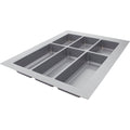 Classico 500 Cutlery Tray Area of application: Suitable for drawers with a depth of 500 mm Material: Plastic Finish: WhiteSilverAnthracite Height: 51 mm Thickness: 2.5 mm Insert depth: 520 mm To suit cabinet width: 300 mm400 mm450 mm500 mm600 mm700 mm800