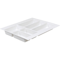 Nivo cutlery tray for Grass Nova Pro, white plastic organizer with five compartments for cutlery storage.