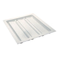 Salsa Excel Spice Insert Area of application: Suitable for drawers with depth of 500 mm Material: Plastic (vacuum formed) Finish: White textured Height: 50 mm Depth: 490 mm (can be trimmed to 440 mm) Thickness: 2.5 mm To suit cabinet width / Insert width: