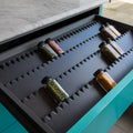 Salsa Pro Spice Drawer Tray Area of application: For cut to size storage of spice jars Material: Plastic (vacuum formed) Finish: WhiteSilverAnthracite Thickness: 3 mm Inside drawer height: Min. 83 mm Dimensions (W x D): 1300 x 550 mm Hafele