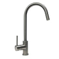 Häfele gooseneck mixer tap with pull-out nozzle in gun metal