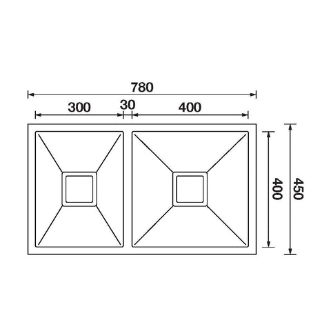 Squareline 1 & 3/4 Bowl Sink