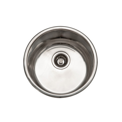 Häfele round bowl sink in satin stainless steel